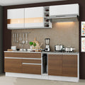 Cocina Integral Parma 2.20 Metros Blanco/Marrón/Blanco 02