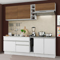 Cocina Integral Parma 2.20 Metros Blanco/Blanco/Marrón 03
