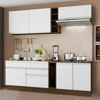 Cocina Integral Parma 2.20 Metros Marrón/Blanco 03