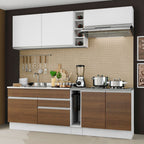 Cocina Integral Parma 2.20 Metros Blanco/Marrón/Blanco 03