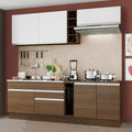 Cocina Integral Parma 2.20 Metros Marrón/Marrón/Blanco 03