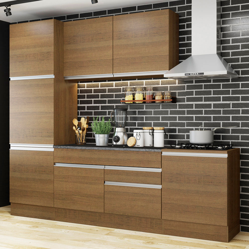 Cocina Integral Bari 2.40 Metros Marrón