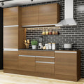 Cocina Integral Bari 2.40 Metros Marrón