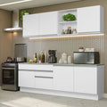 Cocina Integral Glamy 2.40 m con Encimeras Blanco 06