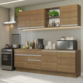 Cocina Integral Glamy 2.40 m con Encimeras Marrón 06