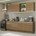Cocina Integral Glamy 2.40 m con Encimeras Marrón 06