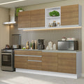 Cocina Integral Glamy 2.40 m con Encimeras Blanco/Marrón 06