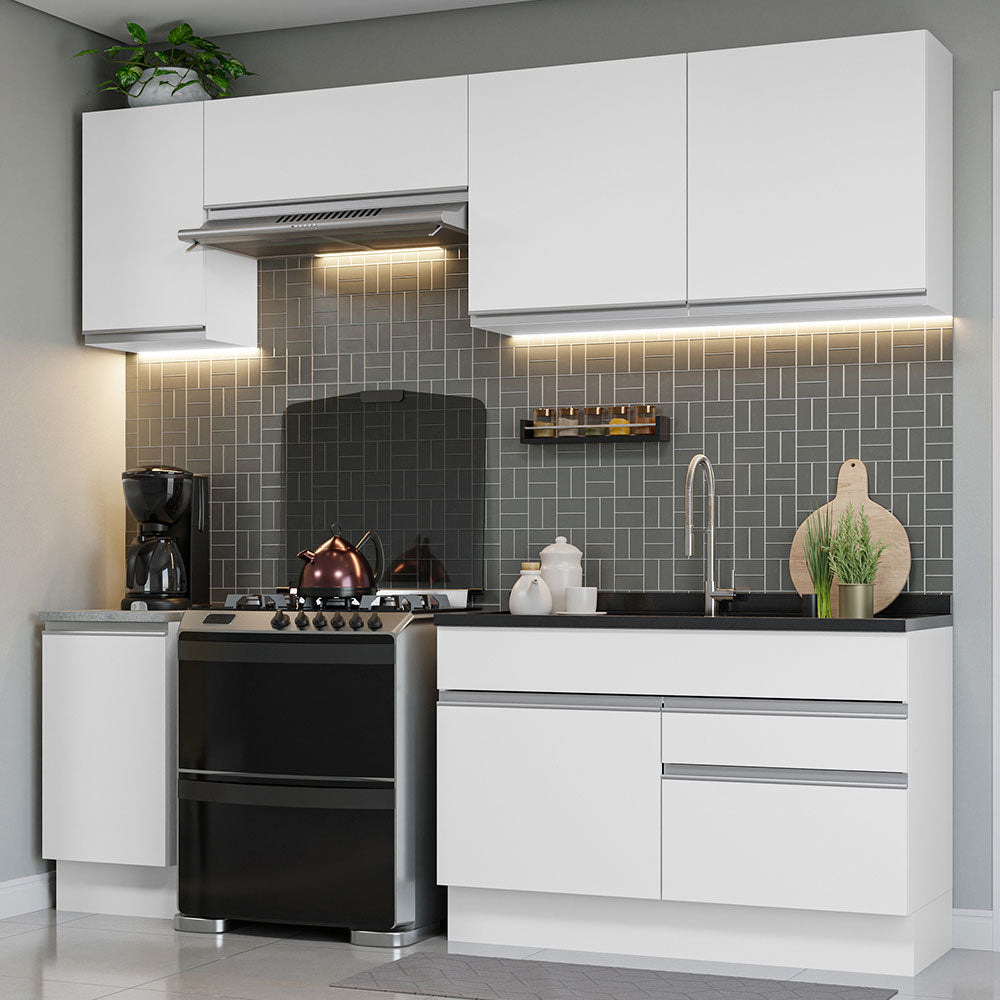 Cocina Integral Glamy 2.40 Metros Blanco 07