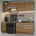 Cocina Integral Glamy 2.40 Metros Marrón 07