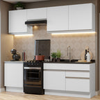 Cocina Integral Glamy 2.40 Metros Blanco 08