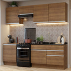 Cocina Integral Glamy 2.40 Metros Marrón 08