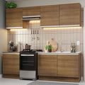 Cocina Integral Glamy 2.40 Metros Marrón 09