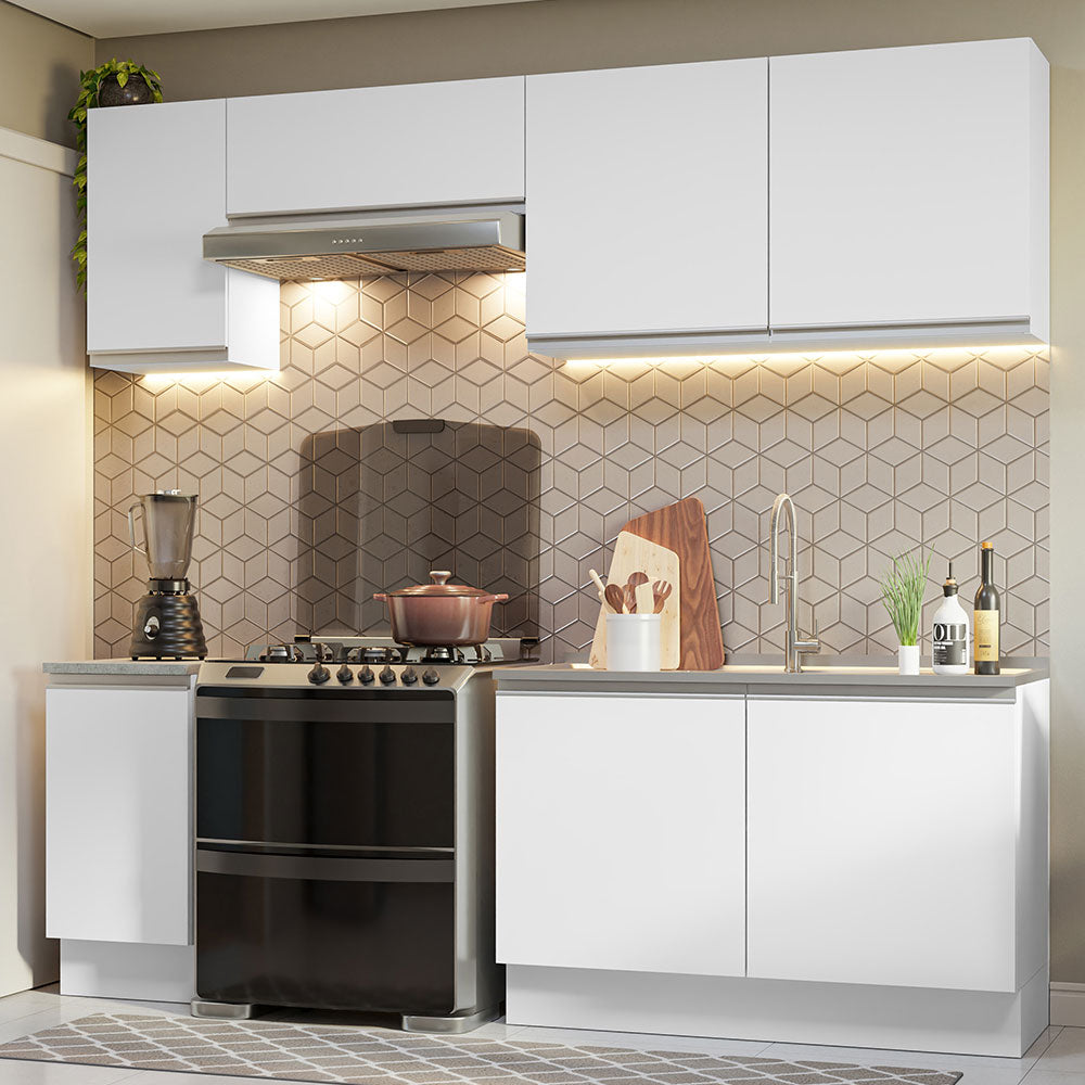 Cocina Integral Glamy 2.40 Metros Blanco 10