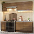 Cocina Integral Glamy 2.40 Metros Marrón 10