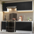 Cocina Integral Glamy 2.40 Metros Blanco/Negro 10