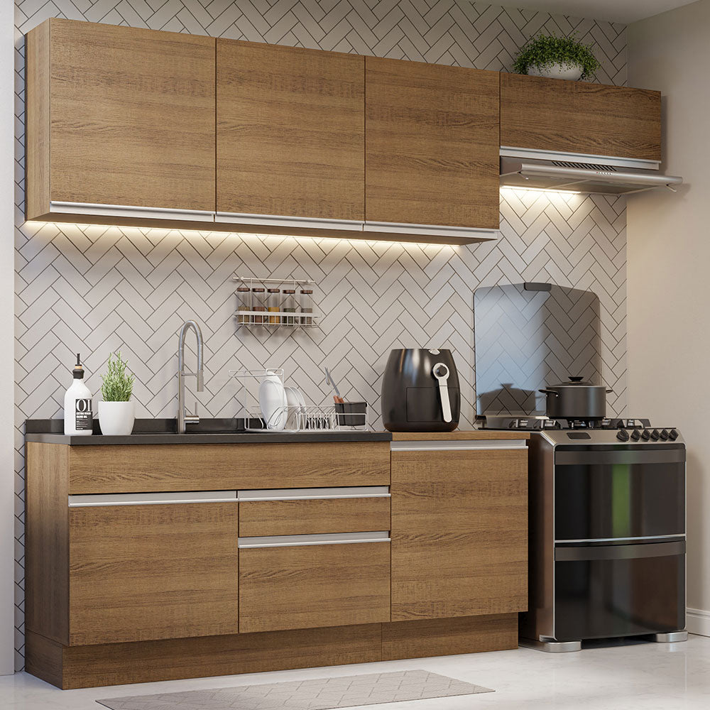 Cocina Integral Glamy 2.60 Metros Marrón 03