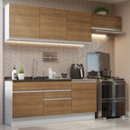 Cocina Integral Glamy 2.60 Metros Blanco/Marrón 03