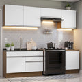 Cocina Integral Glamy 2.60 Metros Marrón/Blanco 04