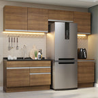 Cocina Integral Glamy 2.60 Metros Marrón 05