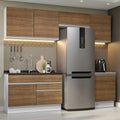 Cocina Integral Glamy 2.60 Metros Blanco/Marrón 05