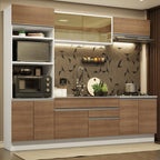 Cocina Integral Glamy 2.70 Metros Blanco/Marrón 10