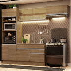 Cocina Integral Glamy 2.70 Metros Marrón 11