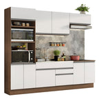 Cocina Integral Glamy 2.70 Metros Marrón/Blanco 13