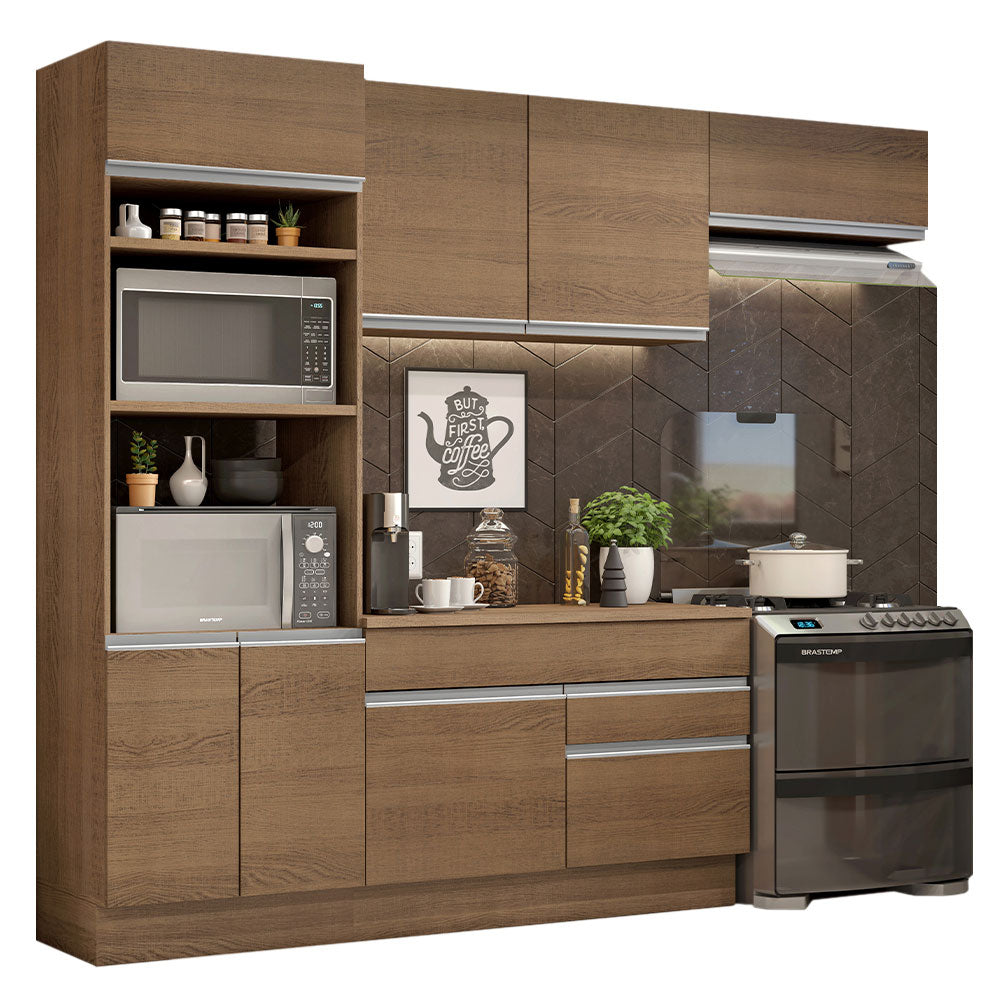 Cocina Integral Glamy 2.70 m con Encimera Marrón 14