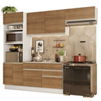 Cocina Integral Glamy 2.70 Metros Blanco/Marrón 15