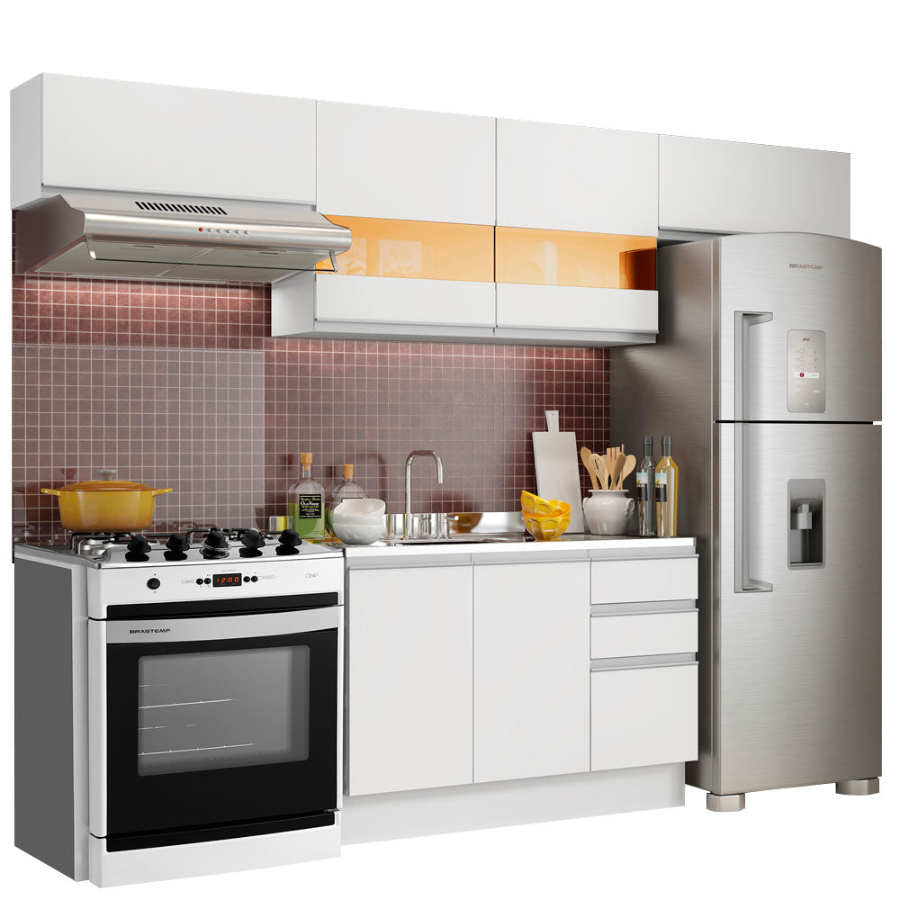 Cocina Integral Marina 2.80 Metros Blanco
