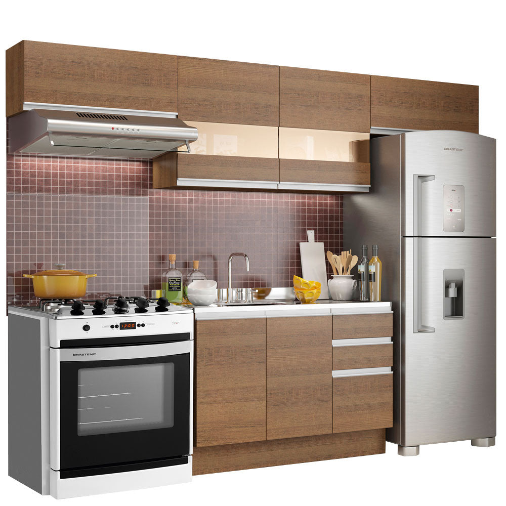 Cocina Integral Marina 2.80 Metros Marrón