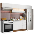Cocina Integral Marina 2.80 Metros Marrón/Blanco