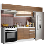 Cocina Integral Marina 2.80 Metros Blanco/Marrón