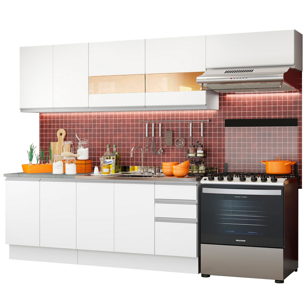 Cocina Integral Marcela 2.80 Metros Blanco