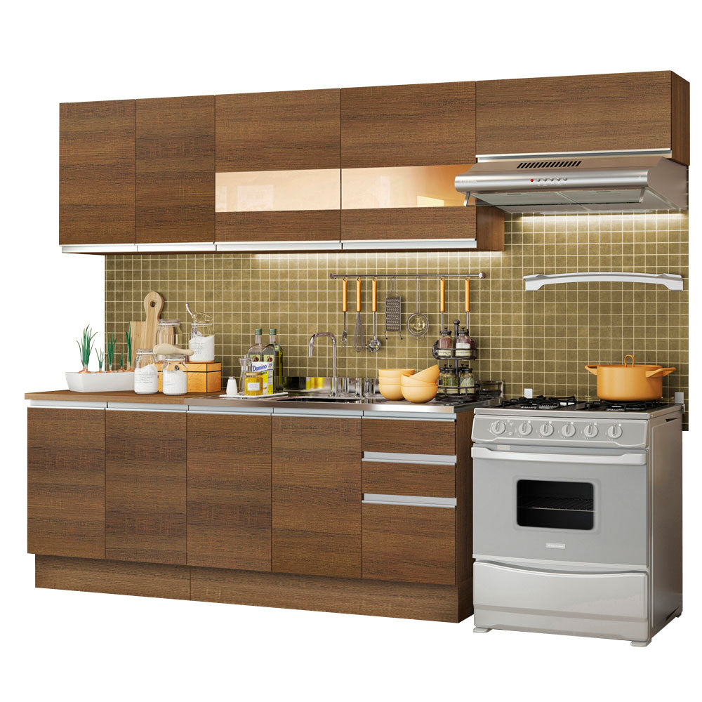Cocina Integral Marcela 2.80 Metros Marrón
