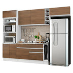 Cocina Integral Safira 2.90 Metros Blanco/Marrón 04
