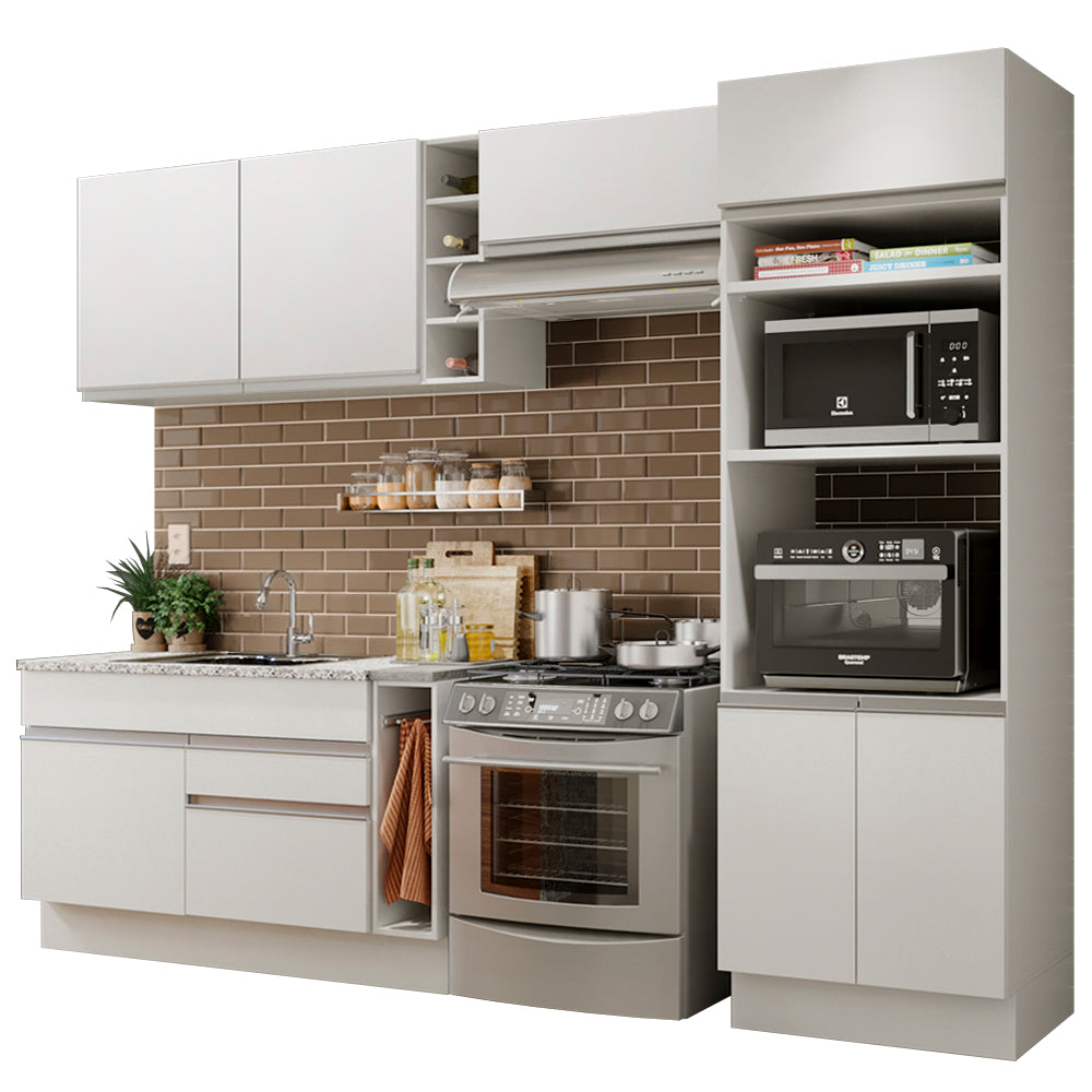 Cocina Integral Cristal 2.90 Metros Blanco 10