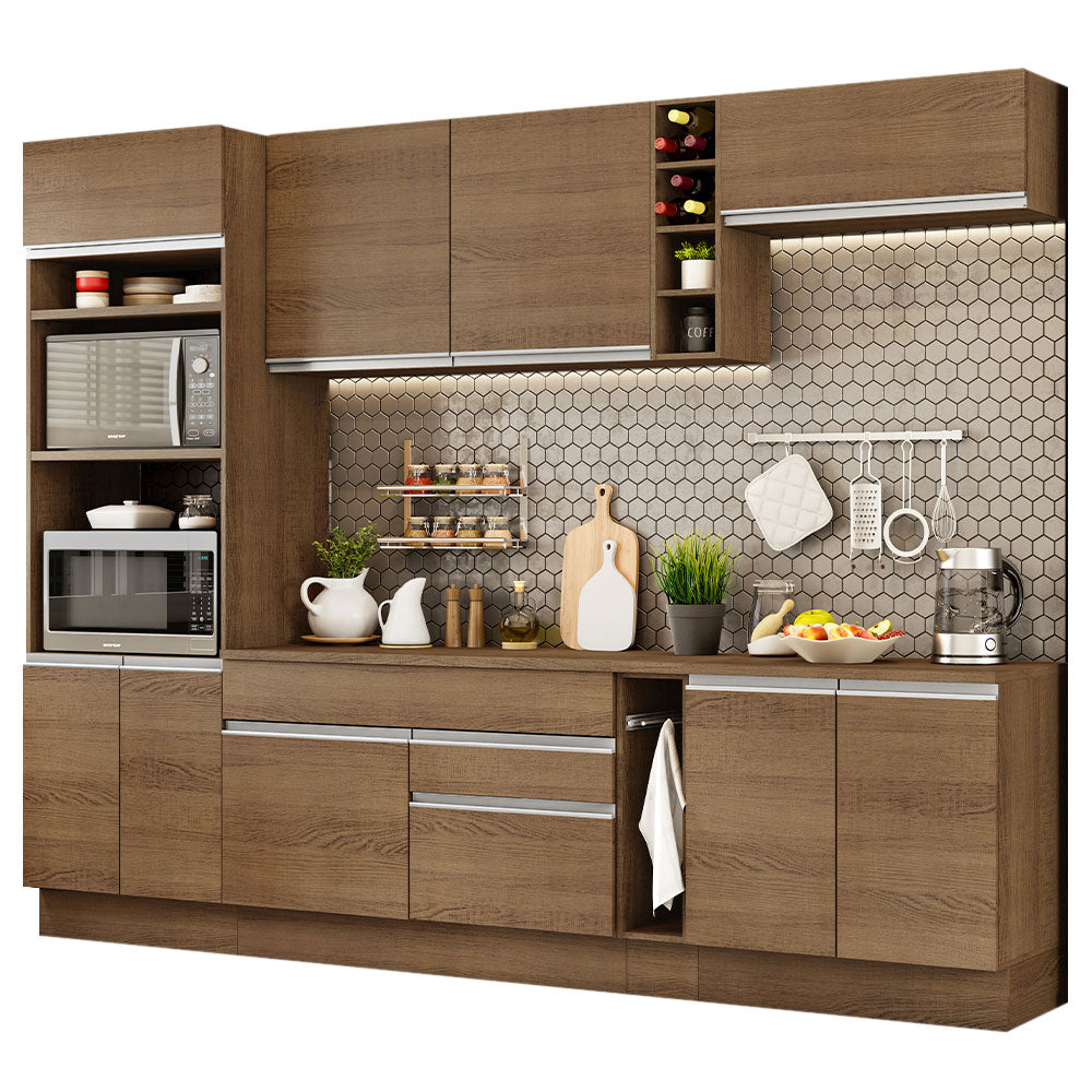 Cocina Integral Vicenza 2.90 m con Encimera Marrón 12