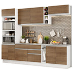 Cocina Integral Vicenza 2.90 m con Encimera Blanco/Marrón 12