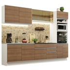 Cocina Integral Glamy 3.10 Metros Blanco/Marrón 01
