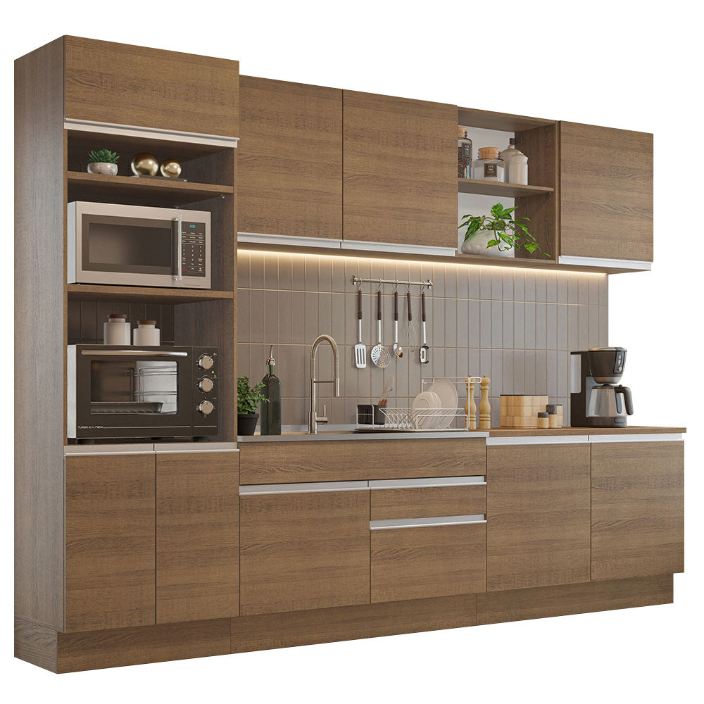 Cocina Integral Glamy 3.10 Metros Marrón 02