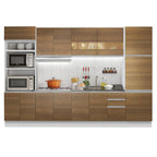 Cocina Integral Olimpia 3.30 Metros Blanco/Marrón