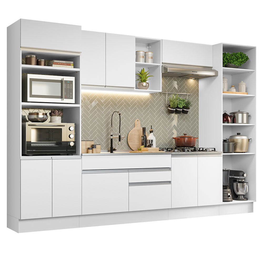 Cocina Integral Glamy 3.30 Metros Blanco