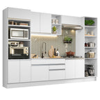 Cocina Integral Glamy 3.30 Metros Blanco