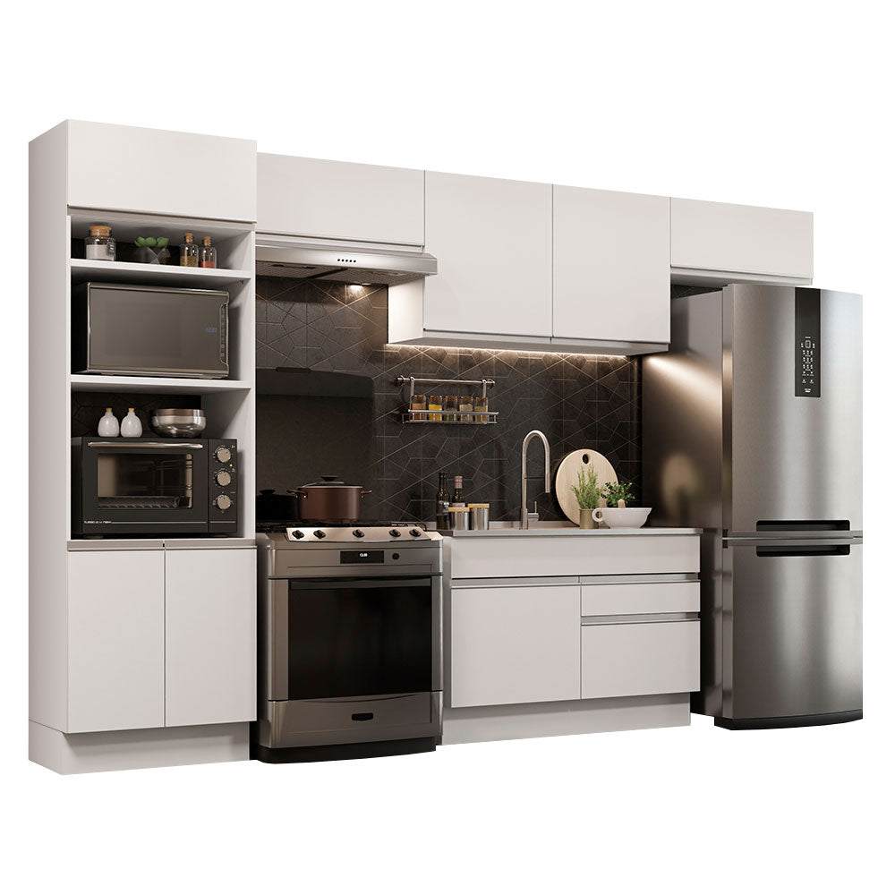 Cocina Integral Glamy 3.50 Metros Blanco