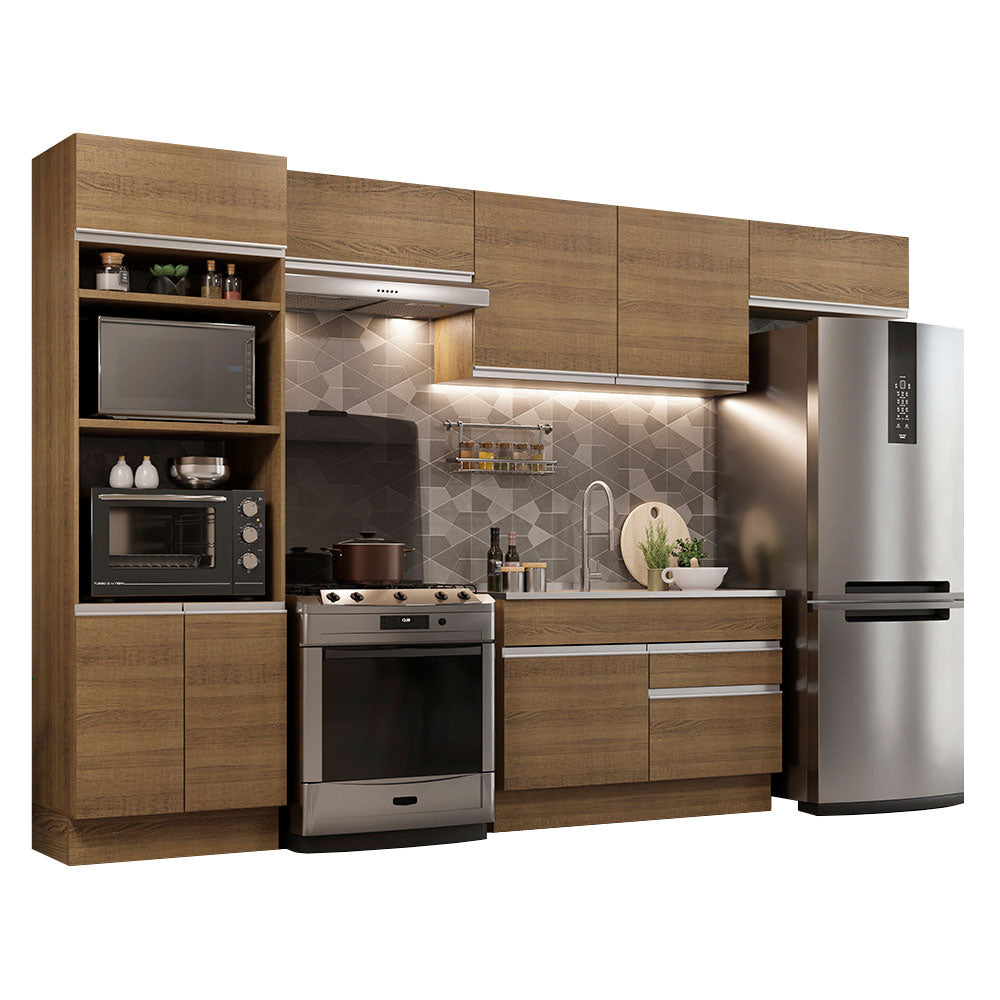 Cocina Integral Glamy 3.50 Metros Marrón