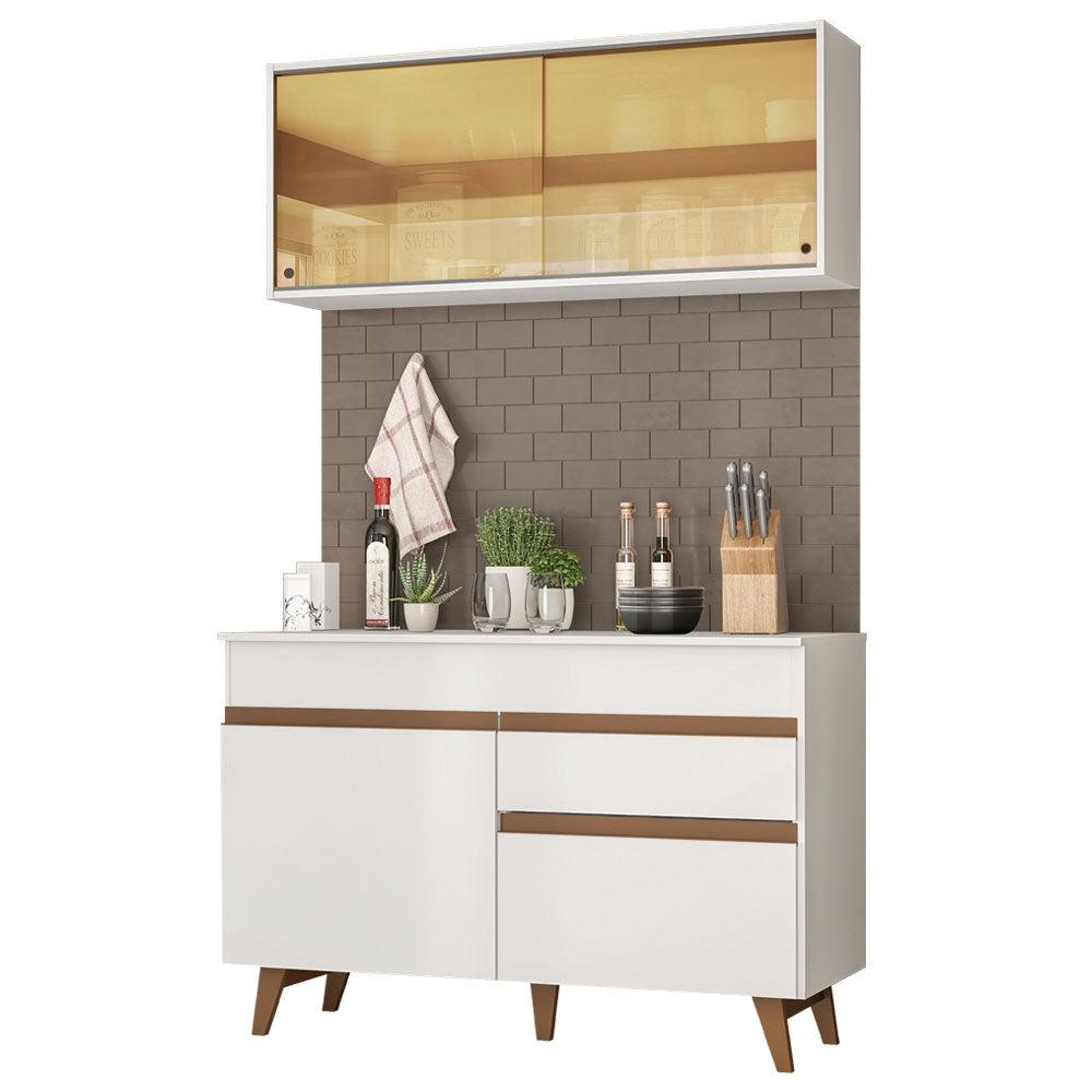 Cocina Integral Reims 1.20 m con Encimera Blanco 01