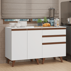 Kit 2 Muebles de Cocina Bajos Reims 1.30 m con Encimera