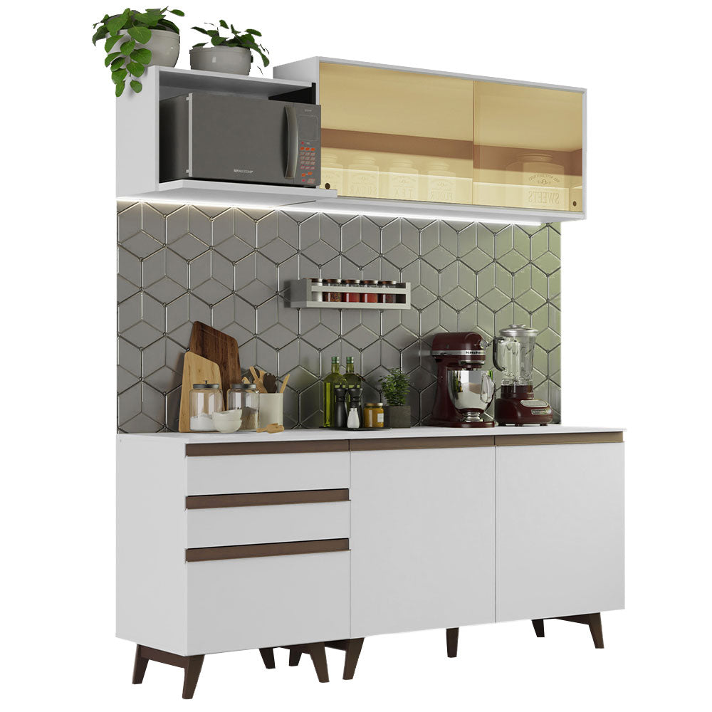 Cocina Integral Reims 1.80 m con Encimera Blanco 01