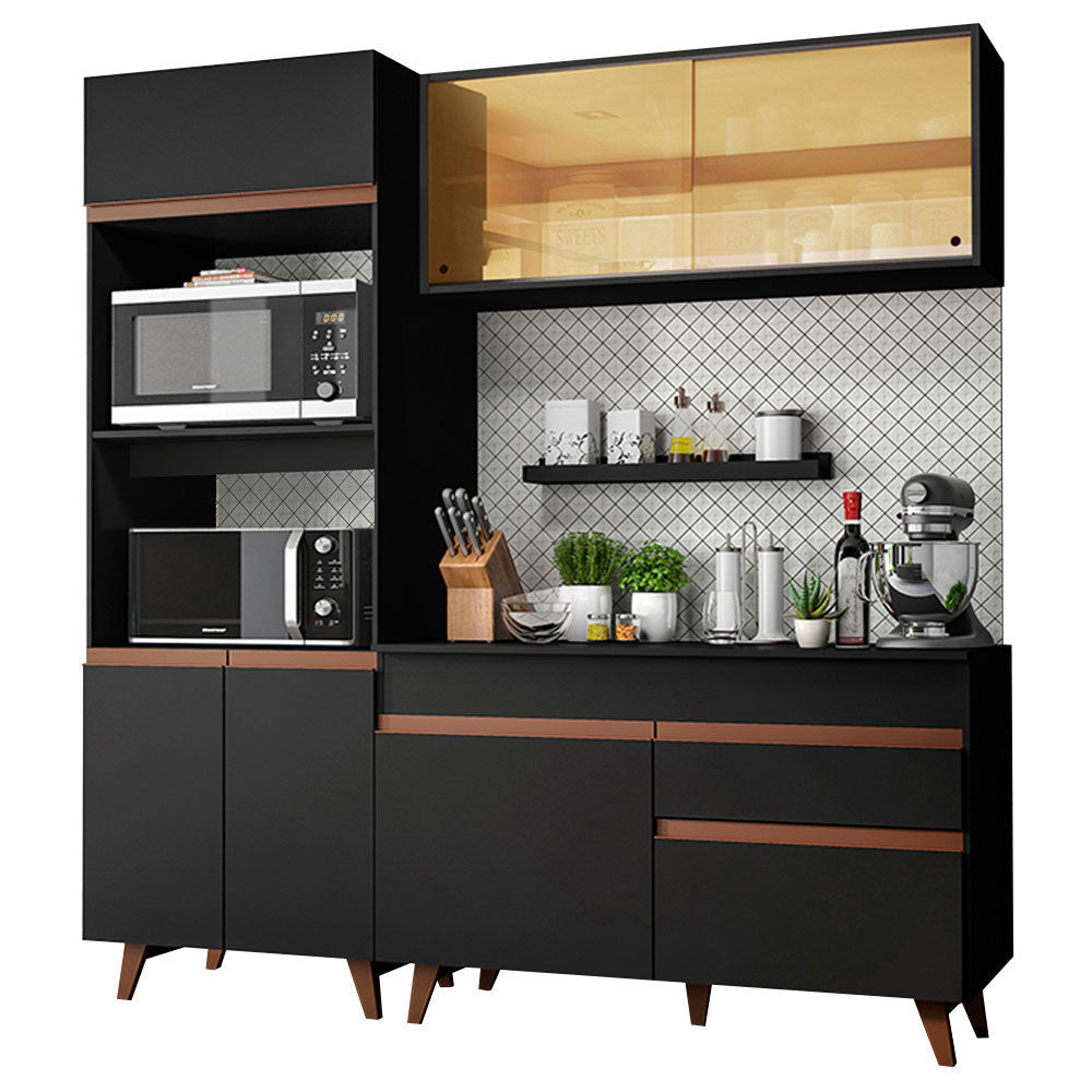 Cocina Integral Reims 1.90 m con Encimera Negro 02